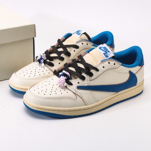 Air Jordan 1 Low Fragment Design x Sail Military Blue